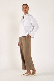 Carmen Cropped Pant - Olive Marle