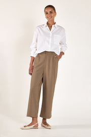 Carmen Cropped Pant - Olive Marle