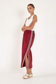 Noah Skirt - Burgundy Stripe