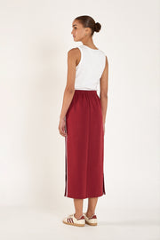 Noah Skirt - Burgundy Stripe