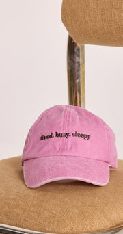 Gigi Washed Denim Cap - Tired Busy Sleepy Pink