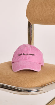 Gigi Washed Denim Cap - Tired Busy Sleepy Pink