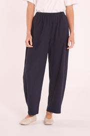 Eleanor Barrel Pant - Navy