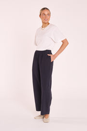 Eleanor Barrel Pant - Navy