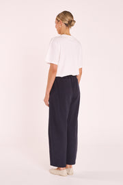 Eleanor Barrel Pant - Navy