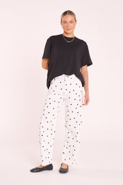 Lola Barrel Jean - Black Spot