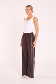 Noah Wide Pant - Dark Chocolate Piping