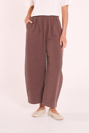 PRE-ORDER Eleanor Barrel Pant - Chocolate