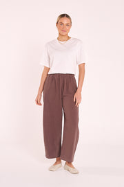 PRE-ORDER Eleanor Barrel Pant - Chocolate