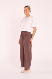 PRE-ORDER Eleanor Barrel Pant - Chocolate