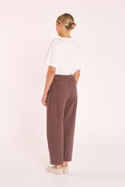 PRE-ORDER Eleanor Barrel Pant - Chocolate