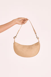 Celeste Shoulder Bag - Cumin Suede