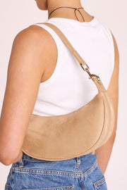 Celeste Shoulder Bag - Cumin Suede