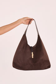 Lamarr Shoulder Bag - Chocolate Suede