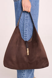 Lamarr Shoulder Bag - Chocolate Suede