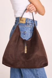 Lamarr Shoulder Bag - Chocolate Suede