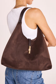 Lamarr Shoulder Bag - Chocolate Suede