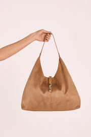 Lamarr Shoulder Bag - Sandstone Suede