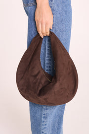 Elena Handle Bag - Dark Cacao Suede