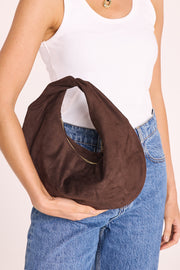 Elena Handle Bag - Dark Cacao Suede
