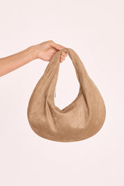 Elena Handle Bag - Stone Suede