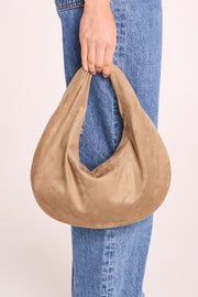 Elena Handle Bag - Stone Suede