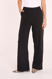 Rae Wide Pant – Black Camel Stripe