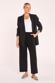 Rae Cropped Pant – Black Camel Stripe