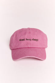 Gigi Washed Denim Cap - Tired Busy Sleepy Pink