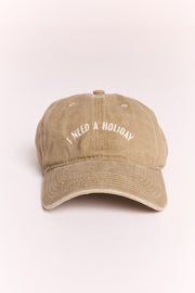 Gigi Washed Denim Cap - Holiday Khaki