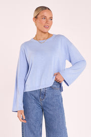 Hartley Long Sleeve Top - Powder Blue