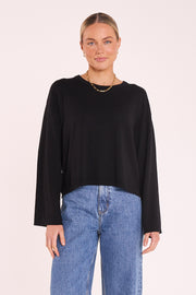 Hartley Long Sleeve Top - Black