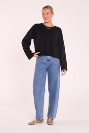 Hartley Long Sleeve Top - Black