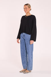 Hartley Long Sleeve Top - Black