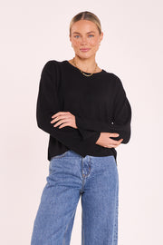 Hartley Long Sleeve Top - Black