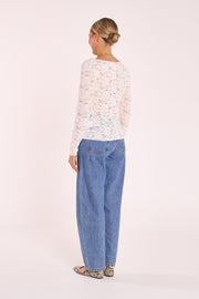 PRE-ORDER Daniella Lace Top - Cream