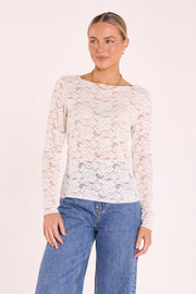 PRE-ORDER Daniella Lace Top - Cream