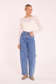 PRE-ORDER Daniella Lace Top - Cream