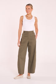Charlie Barrel Pant - Khaki