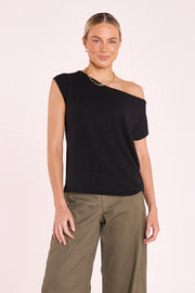 Hartley Off Shoulder Top - Black