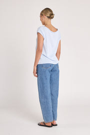 Indi Knitted Top - Powder Blue