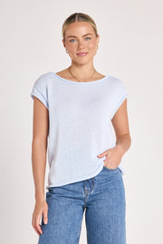 Indi Knitted Top - Powder Blue