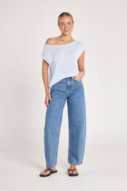 Indi Knitted Top - Powder Blue