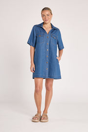 Arlo Shirt Dress - Heritage Blue