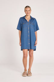 Arlo Shirt Dress - Heritage Blue