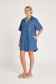Arlo Shirt Dress - Heritage Blue