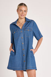 Arlo Shirt Dress - Heritage Blue