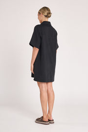 Arlo Shirt Dress - Black