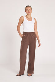 Noah Wide Pant - Chocolate