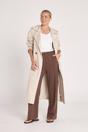 Noah Wide Pant - Chocolate